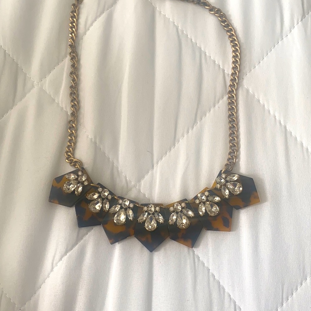Tortoise shell statement necklace